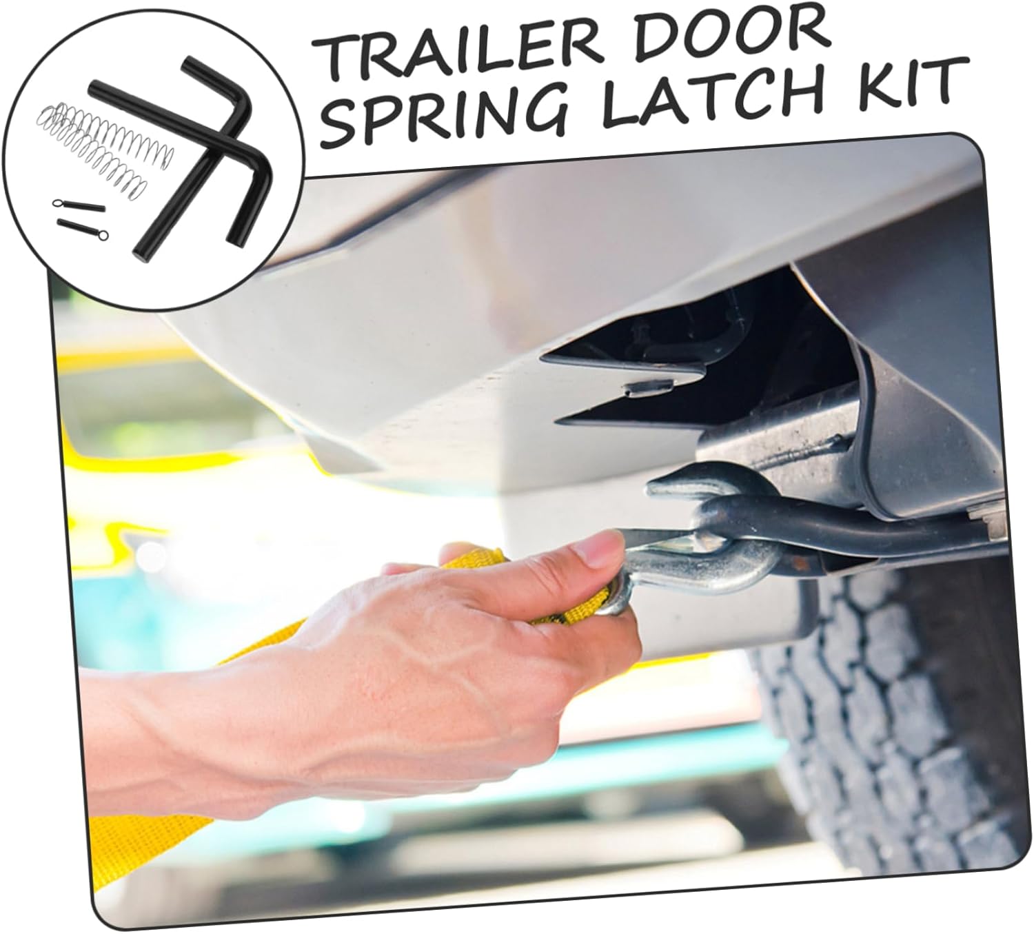 1set Trailer Gate Spring Latch Pin Utility Trailer Accessory for Easy Installation and