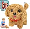 Robot Dog, My Realistic Robot Puppy, Interactive Plush Dog Toy, Walking, Barking, Tail Wagging, Birthday Gifts for Kids Boys Girls