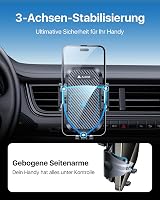 andobil Autós Telefontartó Szellőzőrácsra - 360° Forgatható Univerzális Mobiltartó, Dupla Rögzítővel, 4-7" Készülékekhez, iPhone Samsung Hua 3