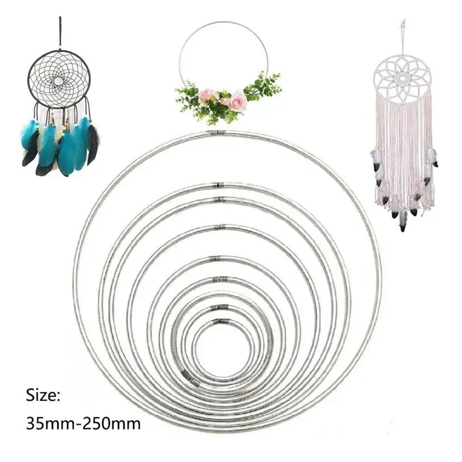 dream catcher ringe 2–20 Stück Traumfänger-Kreolen in verschiedenen Größen