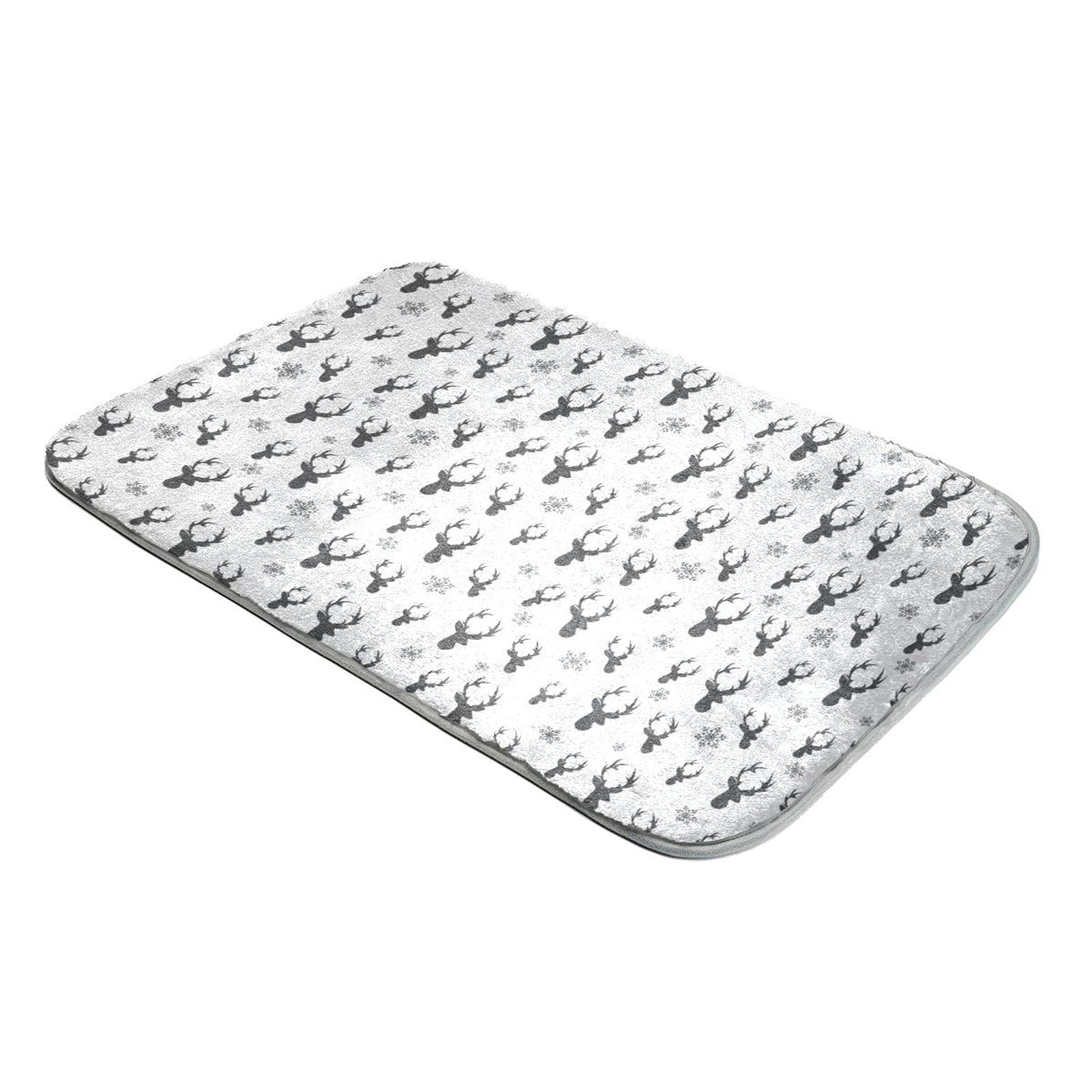 Tapis à poils longs ultra doux contre le sol froid fausse fourrure cerf de pluie 01