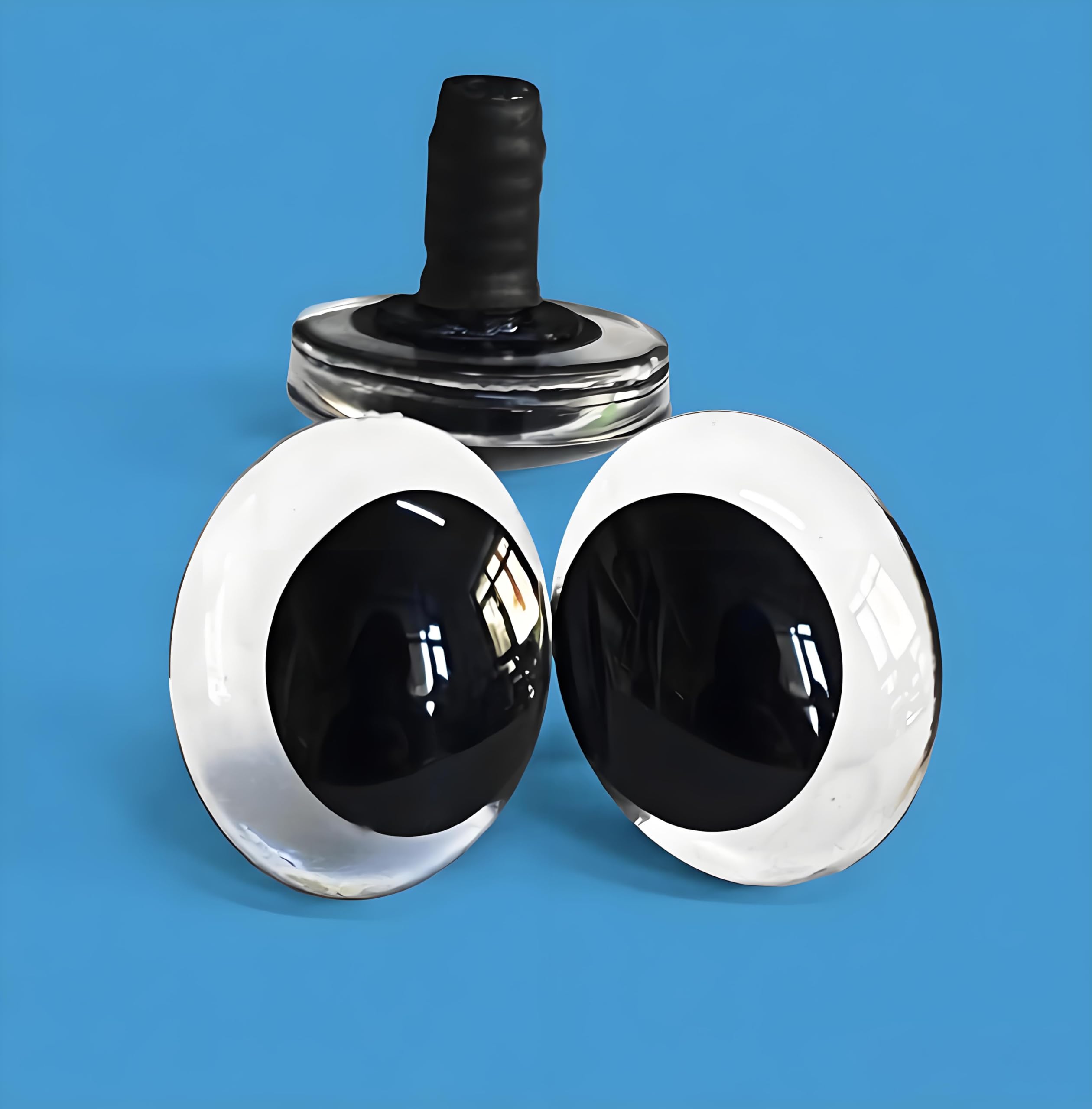 50 Stück 18 X 25 Mm 3D Ovale Außermittige Augen Mit Unterlegscheiben for DIY-Plüschpuppenaugen