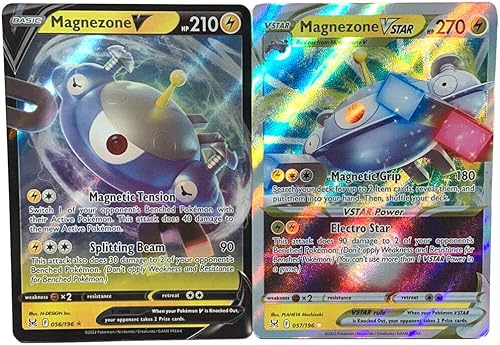 Pokemon Magnezone V & Vstar Lost Origin Ultra Rare - Juego de cartas coleccionables (056/196-057/196)