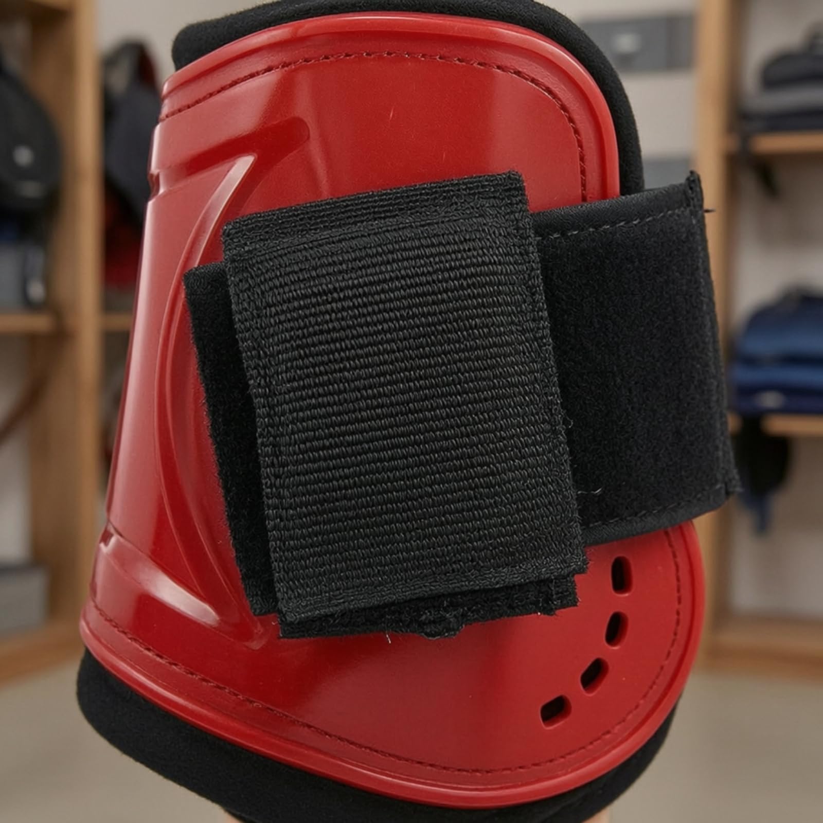 4 Pezzi Paratendini con Morbidi | Imbottiti, Protezioni per Cavallo con conchiglia in PU, Resistenti, Stivali con Chiusura a Strappo, Salto Ostacoli