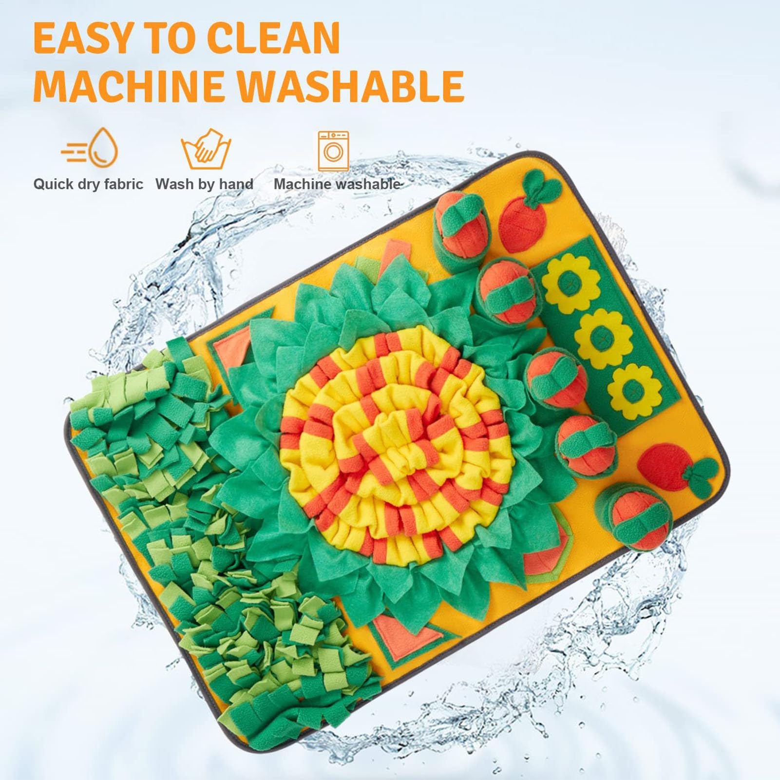 Tapis de Reniflement pour Chien Distributeur de Nourriture Lent Pliable