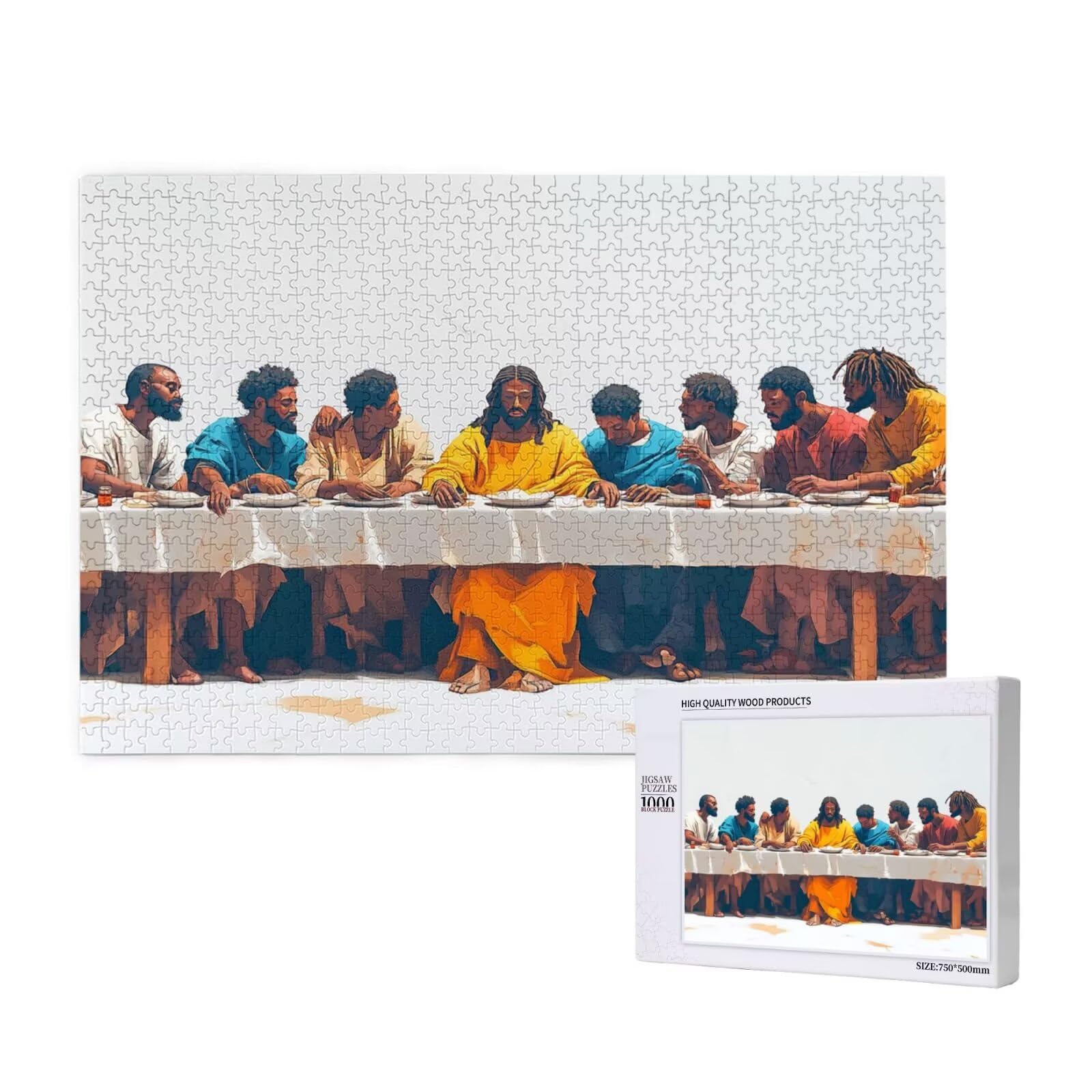 Jesús Puzzle 2000 Piezas,Rompecabezas Adultos de Madera,La Última Cena Puzzles Juegos Divertidos/Relajantes/Desafiantes para Adultos y Principiantes,como Regalo para Amigos y Seres Queridos M-16