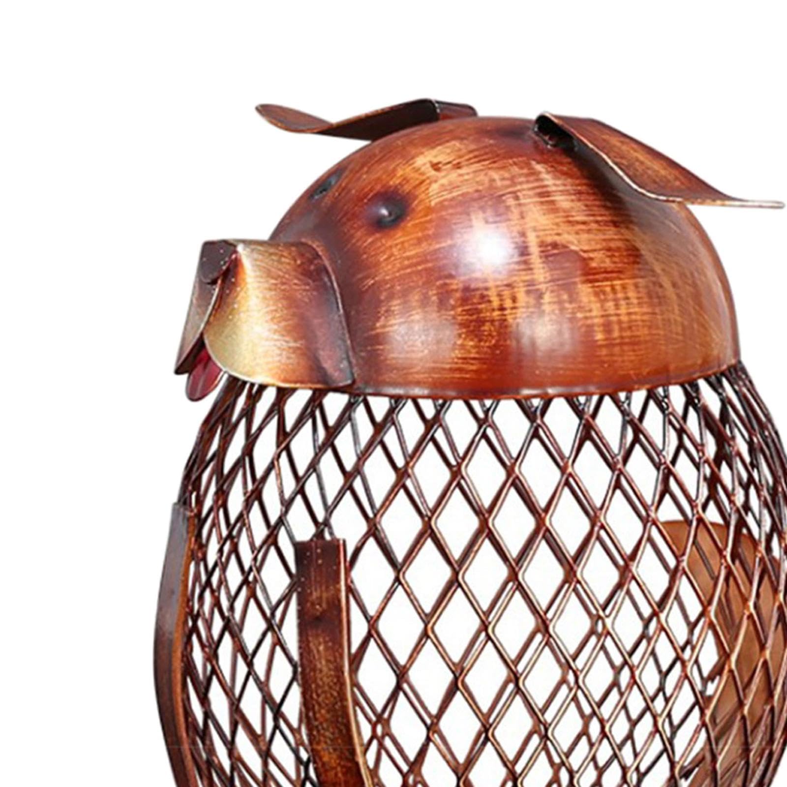 Salvadanaio in Metallo a Forma di Cane, Salvadanaio Traforato, Decorazione da Tavolo