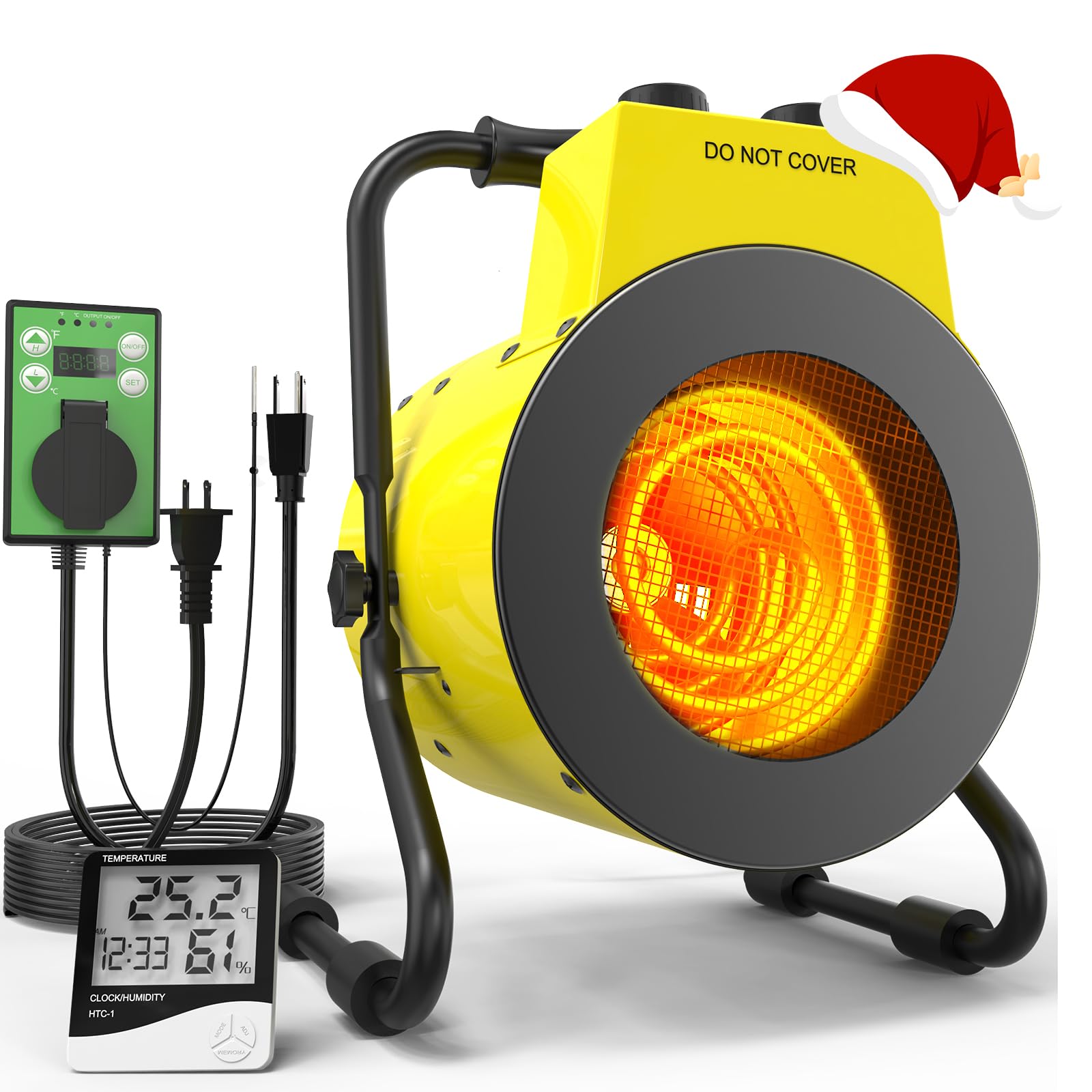 Ruby Heat Electric グリーンウッド パネルヒーター Amazon.com : 1500W Greenhouse Heater with Digital Thermostat