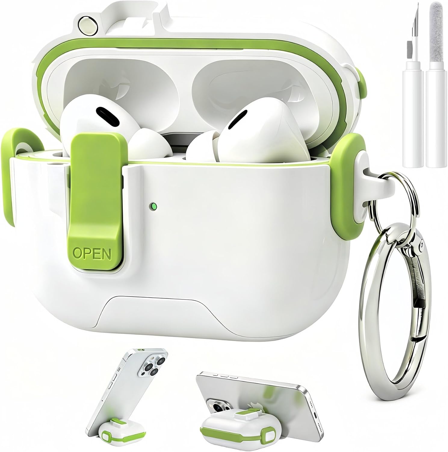for AirPods Pro 3 Case (2025),with Lock & Phone Stand & Cute