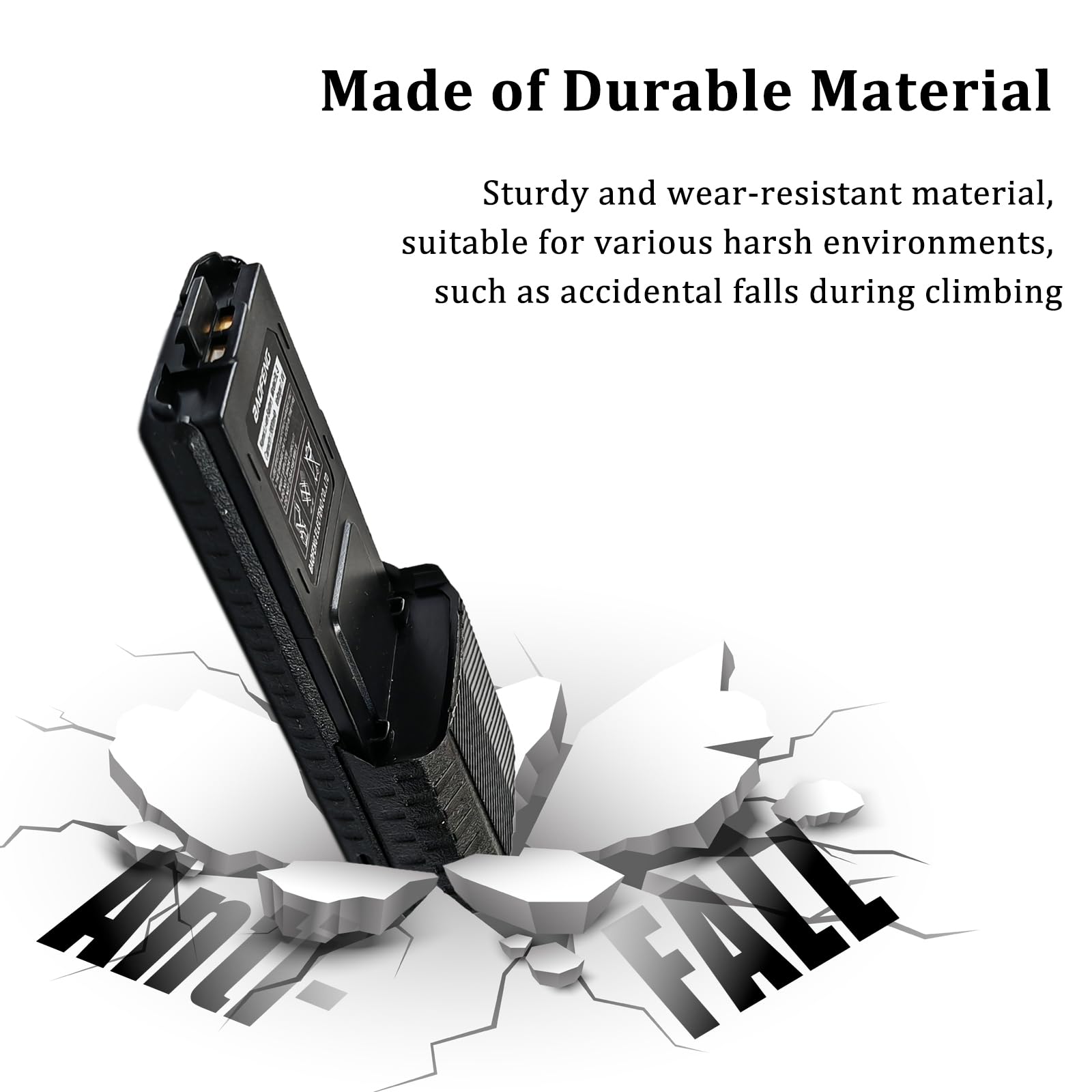 BAOFENG BF-F8HP Battery BL-5 Extended 3800mAh Large Capacity Li-ion for GMRS Ham Radio UV-5R Series (Black 2packs)