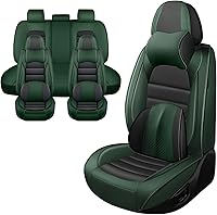 Vista 10 de Fundas de asiento de automóvil para Mercedes-Benz GLC 300 2017-2023, impermeables, suaves, transpirables, de piel sintética, con bolsillos