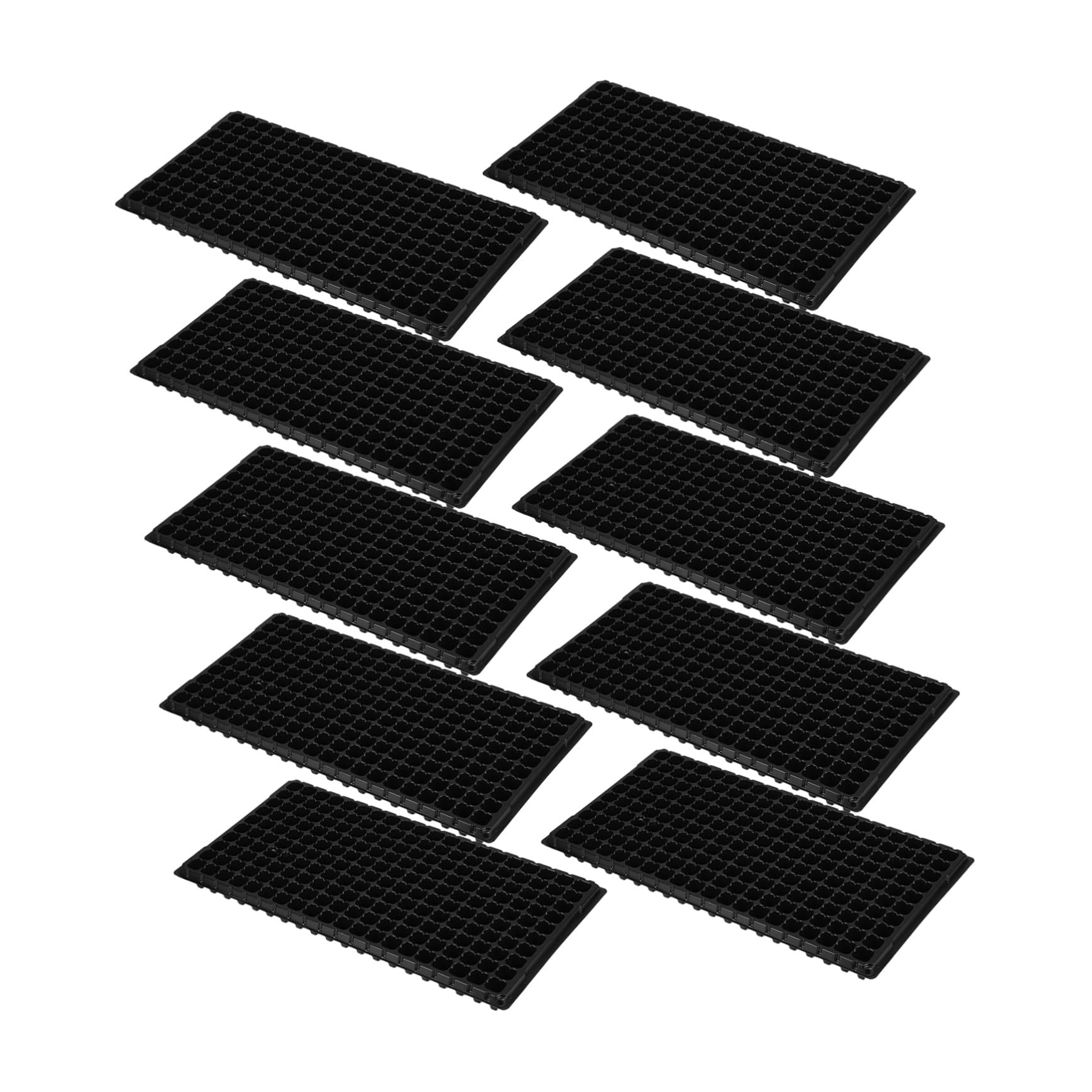 Gatuida Plateau de Culture PVC Noir 10 Pièces, 200 Alvéoles pour Semis