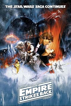 Grindstore Star Wars - The Empire Strikes Back One Sheet Maxi Poster - Laminated Large Wall Art Print 91.5x61cm, Wall Decor for Home Office Classroom