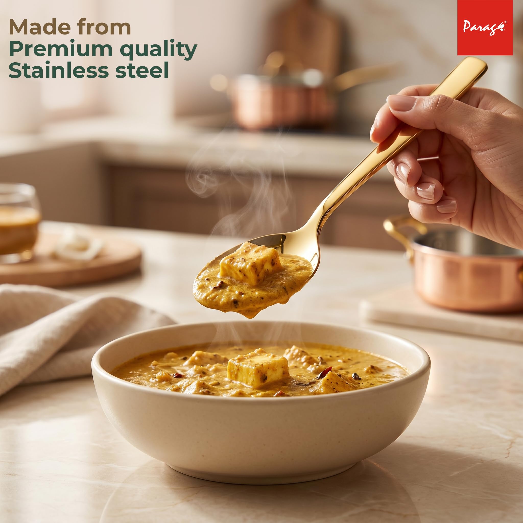 Parage Golden Spoon Set - Luxury Stainless Steel Cutlery -2