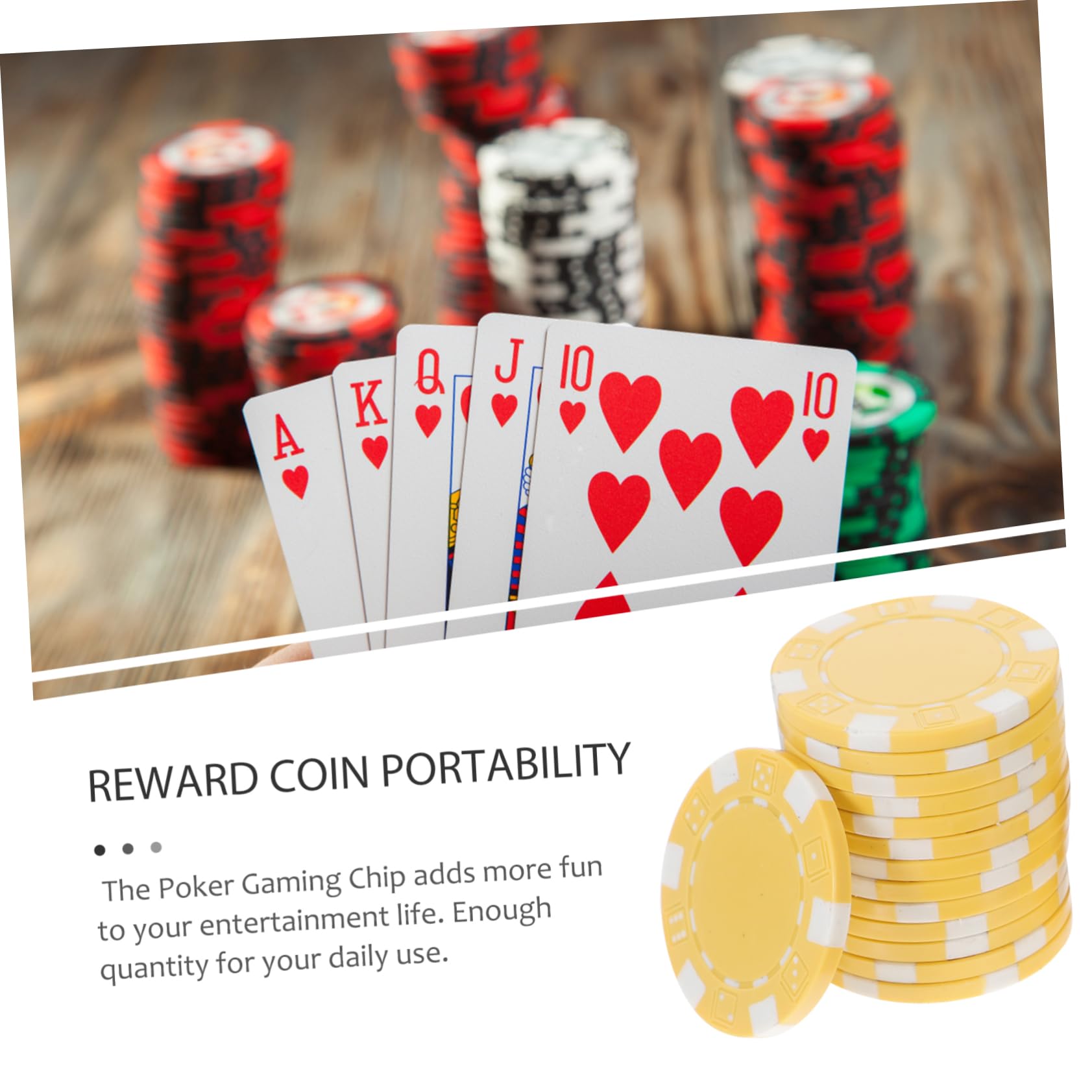 ifundom Professional Poker Chips Party Favor Supplies Plastic Poker Markers Smooth Surface
