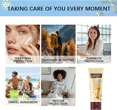 Tinted Sunscreen For Face,Tinted Sunscreen Spf 50 UV Protection,Spf 50 Face Moisturiser,Tinted Sun/screen for Fa/ce Hydrating,Hydrating,Oil Control,Water Resistant & Non-Greasy,Sun Cream for Women