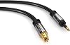 KabelDirekt – 1.5m – mini TOSLINK cable (digital audio cable, optical, TOSLINK-mini TOSLINK, fiberoptic cable/LWL transmits digital audio signal to television/amplifier/Hi-Fi device, black)