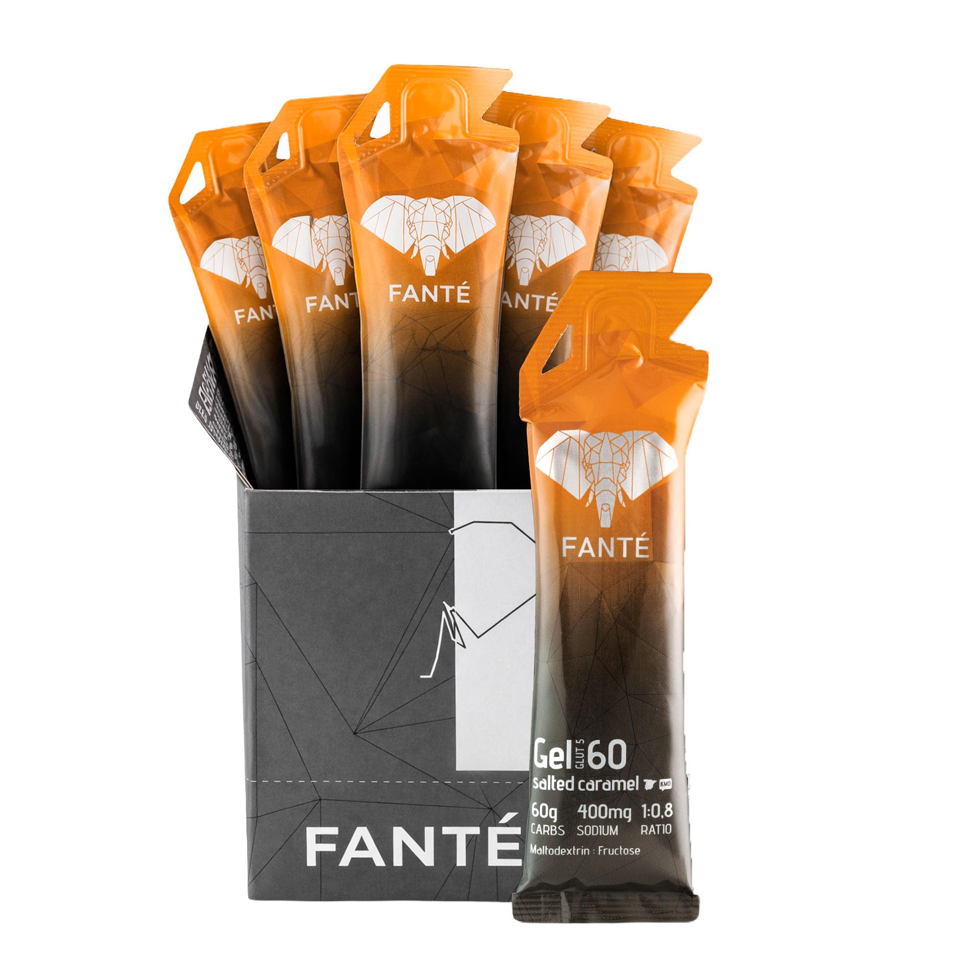 FANTÉ Gel Energético Sabor Caramelo Salado 60 g | Carbohidratos para Running, Ciclismo y Deportes de Resistencia (6)