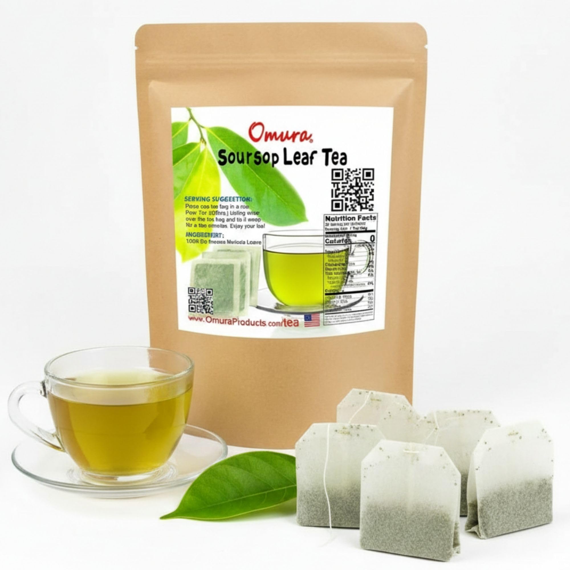 Omura Soursop Guyabano Graviola Leaves (50 Tea-Bag)