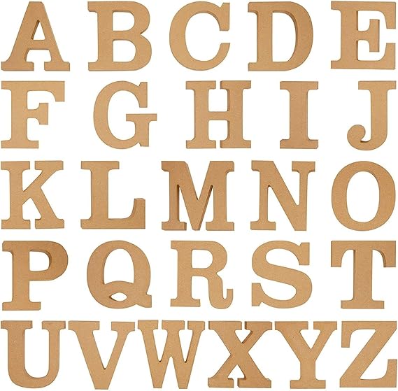 Juvale Wooden Alphabet Letters for DIY Crafts, 3D Letters