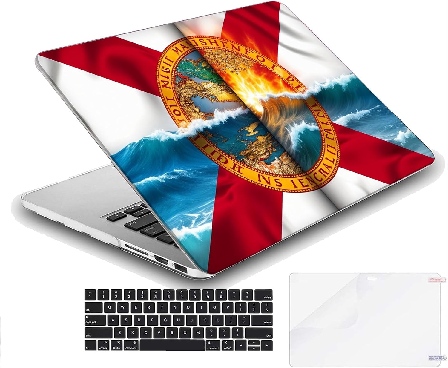 Compatible with MacBook Neo 13-inch, Hard Shell Case with Keyboard Cover and Screen Protector (A3404 A18 Pro chip, 2026 Release) - Flag of Florida MC21555