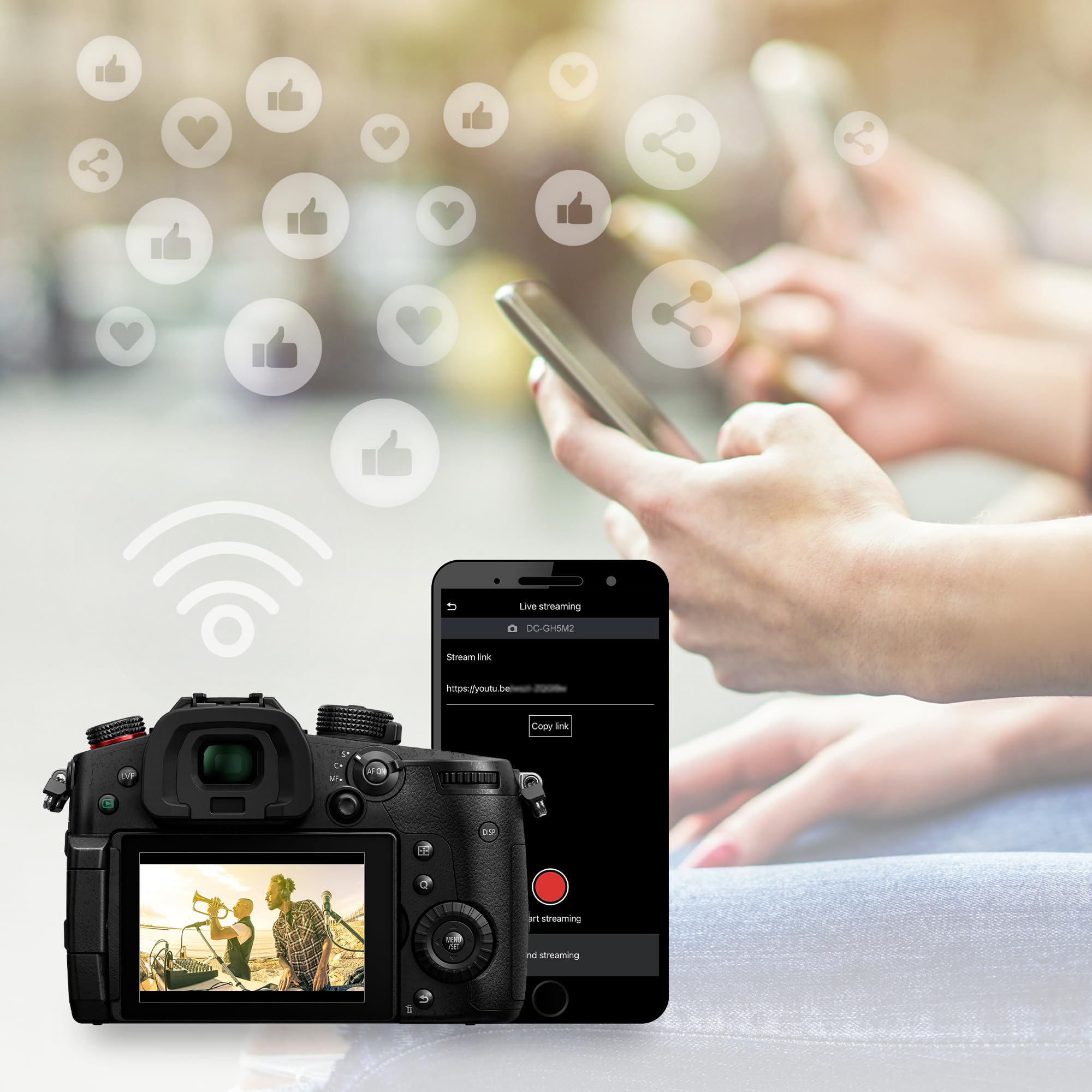 Panasonic Lumix DC-GH5M2E Fotocamera Mirrorless con Sensore MOS 4/3 20.3 MP, Doppio Stabilizzatore, C4K 60p, 4:2:2 10bit, Live Streaming Wireless, Ottimale per Video