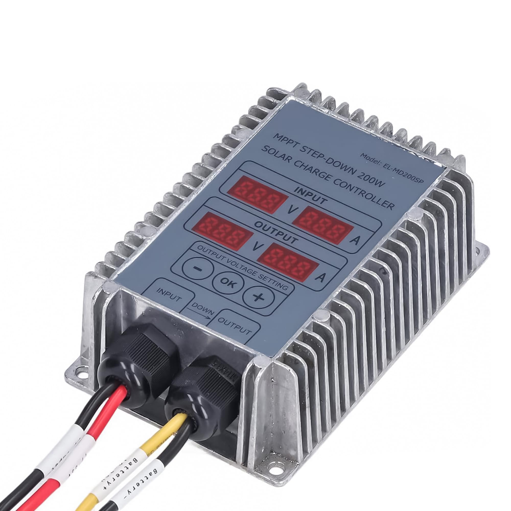 MPPT Step-Down Solar-Laderegler, 400W, Aluminium, Einstellbare Ausgangsspannung, Echtzeit-Tracking, mit Temperaturschutz (400, Watt, Buck)
