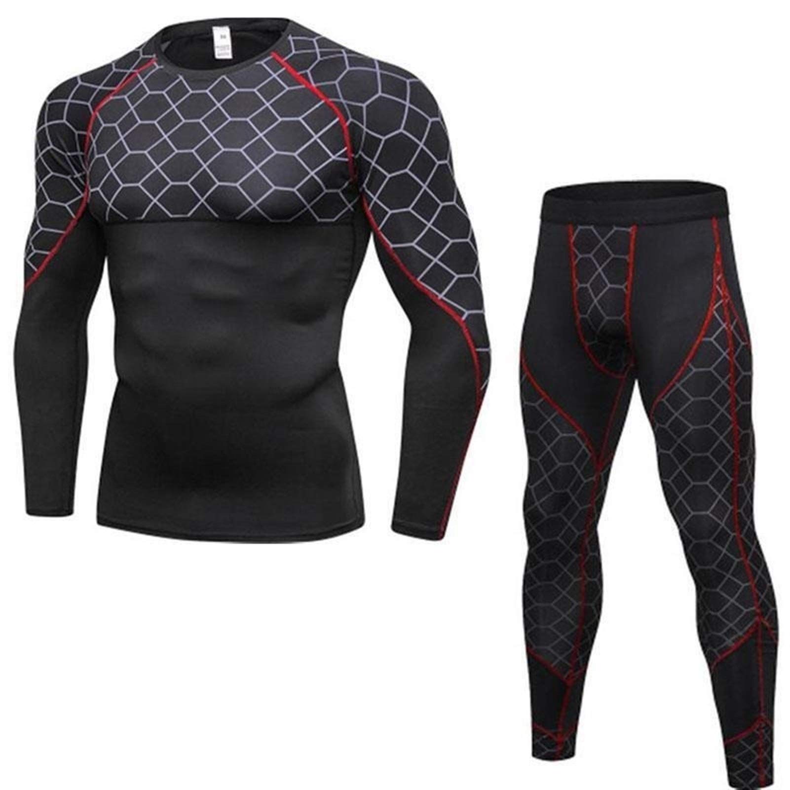 Inverno Biancheria Intima Termica Set Uomini Stretta Intimo Termico A Secco A Lungo Johns Rapida Stretch Uomo Maschio Leggings Cloth (Color : C5, Size : XL.)