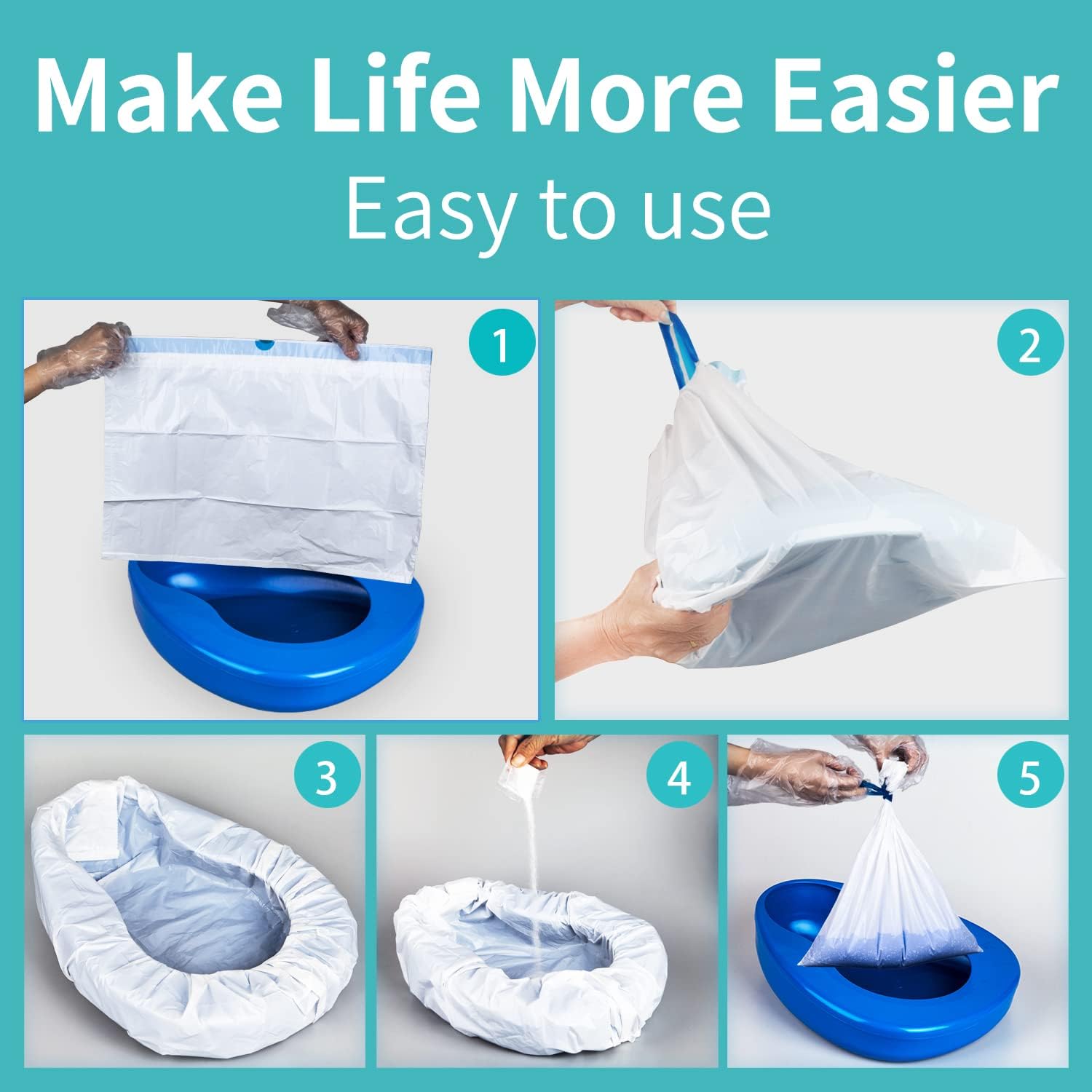 Bedpan Set with Liners - Elderly & Male -5