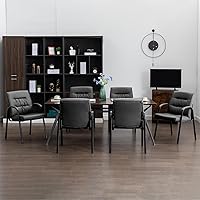 Vista 7 de Juego de 2 sillas de recepción de invitados de oficina, sillas de sala de conferencias, sillas de sala de espera, 2 unidades, silla de escritorio