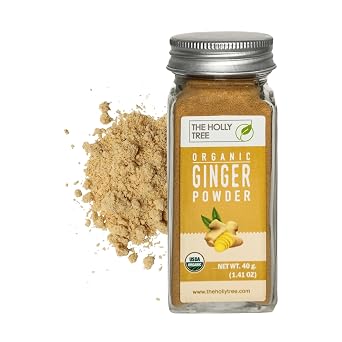 Organic Ginger Powder 1.40 oz - Ground Ginger Powder Organic for Cooking, Baking & Tea - Kosher, Gluten Free, USDA Certified - The Holly Tree