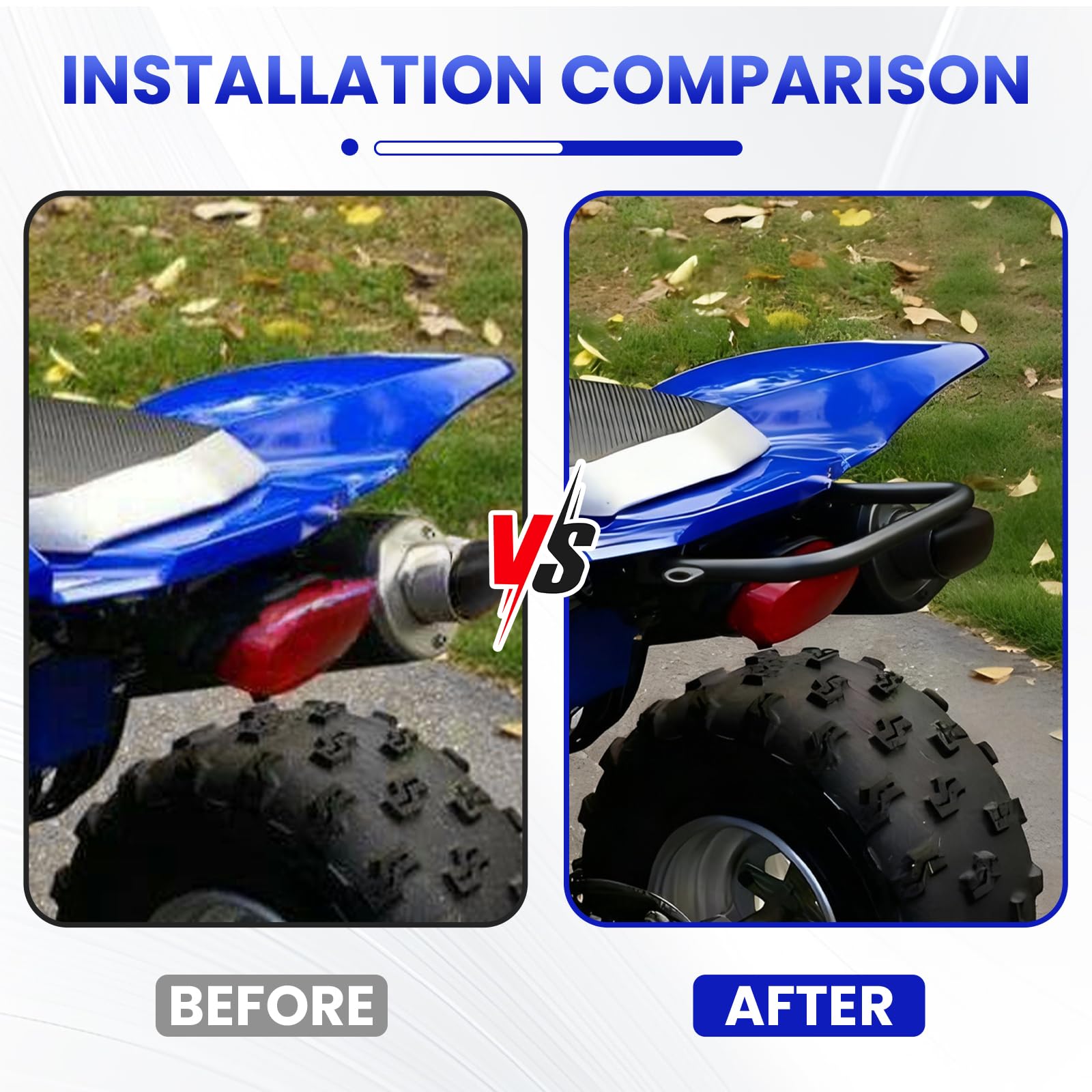 Black Grab Bar Raptor 660R Rear Steel Grab Bar Bumper For Yamaha Raptor 660 / 660R ATV - All Years ATV, Side-by-Side & UTV Grab Bars & Handles