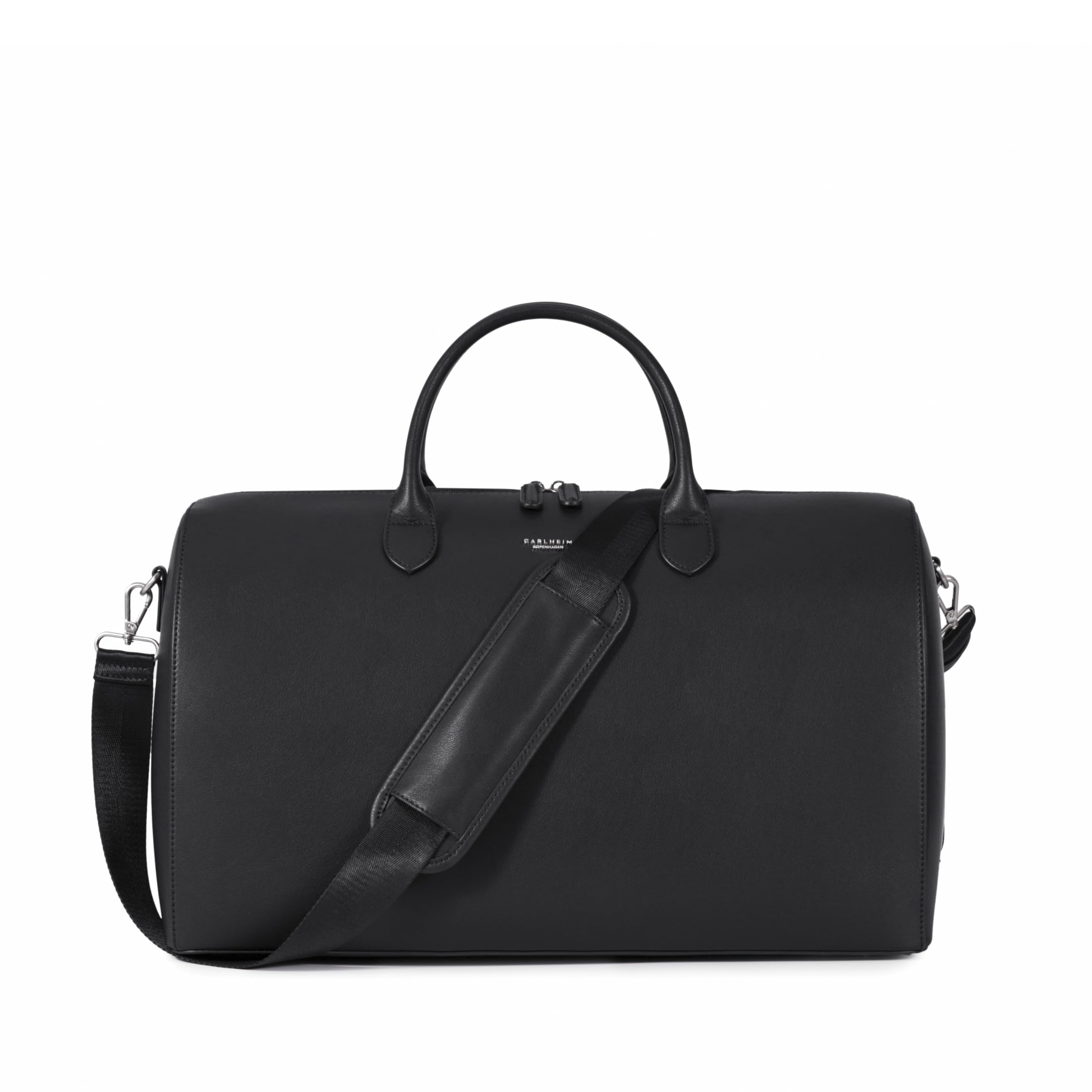 Voyage Genuine Leather Weekender Duffel Bag (Black) - Carlheim