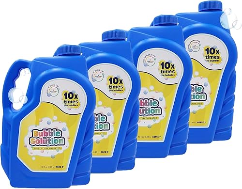 The Dreidel Company Ready Bubble Solution - Recambio para juguetes de burbujas, hasta 2.5 galones, líquido listo para máquina de burbujas, pistolas,