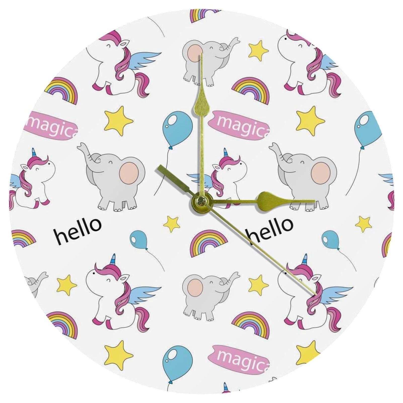 Horloge murale silencieuse à piles pour une chambre d'enfant apaisante