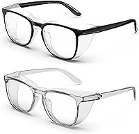 Vista 14 de Gafas de seguridad con estilo, gafas protectoras antiarañazos, transparentes para hombres y mujeres