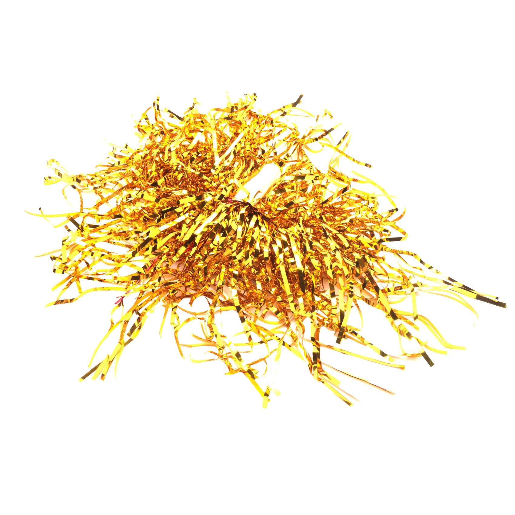 24 Stück Cheerleading Pom Poms - Pellicola con Manico in plastica, per Adulti, Bambini, Cheerleader, Feste, Colore Giallo
