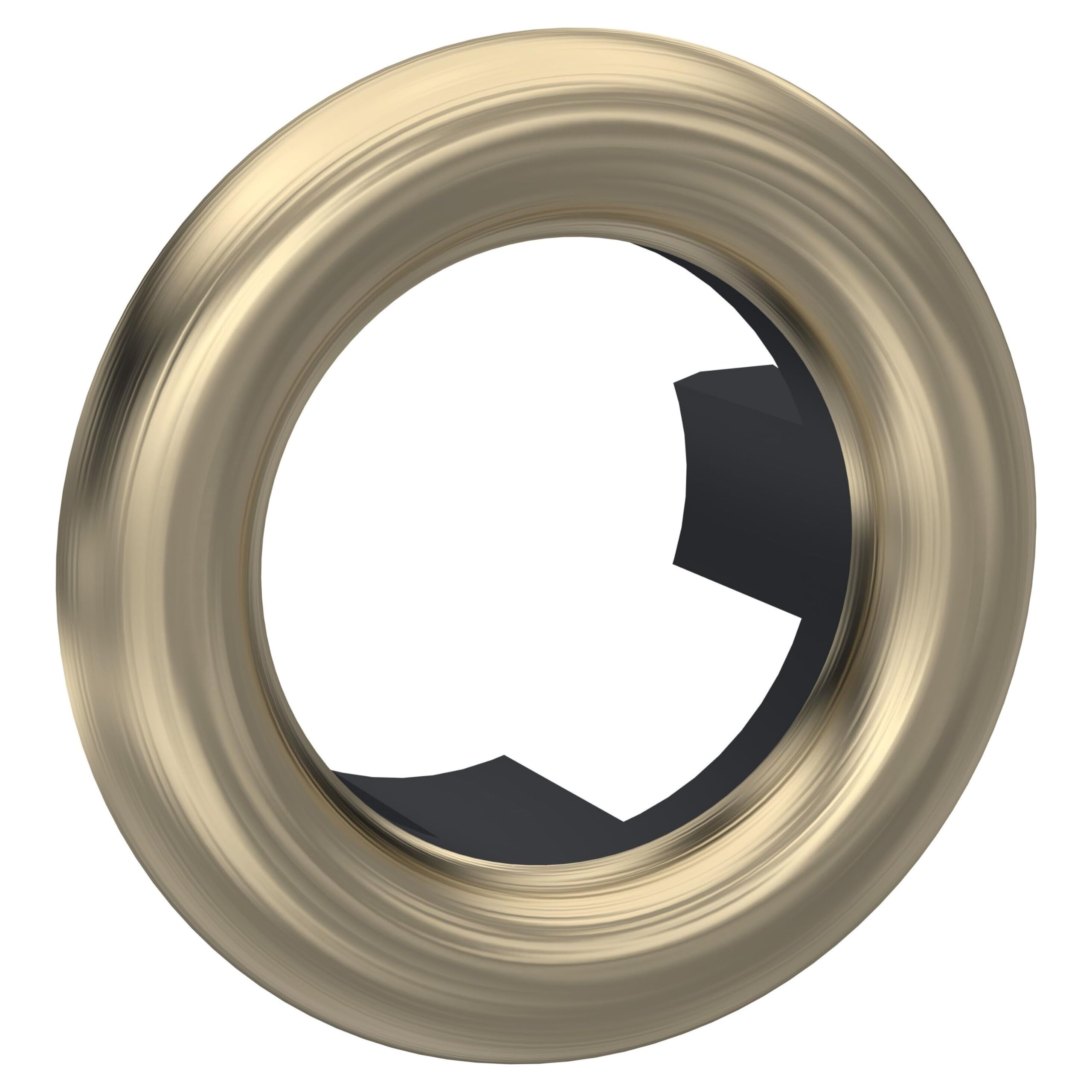Balterley Sink Overflow Cover, Round Design Overflow Sink Hole Cover, Basin Over Flow Ring, Over Flow Cap for Basins, Ceramic Accessories for Vanity Basin, Bathroom Sinks - 31 x 31mm (Brushed Brass)