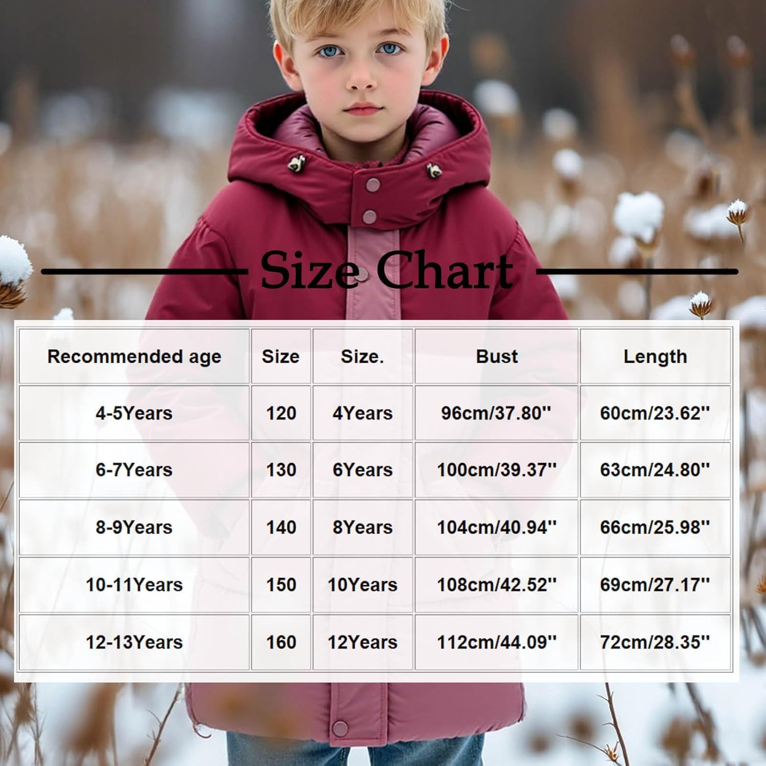 Girls Puffer Jacket with Hood Thicken Water Resistant Winter Coats Trendy Color Block Quilted Jackets 4-13 Years