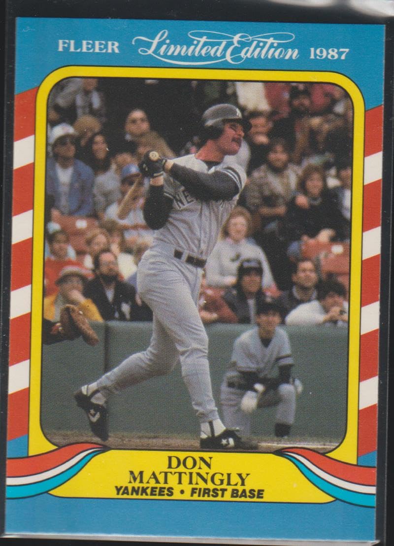 Amazon.com: 1987 Fleer Limited Edition Don Mattingly Yankees Baseball Card  #26 of 44 : Collectibles & Fine Art