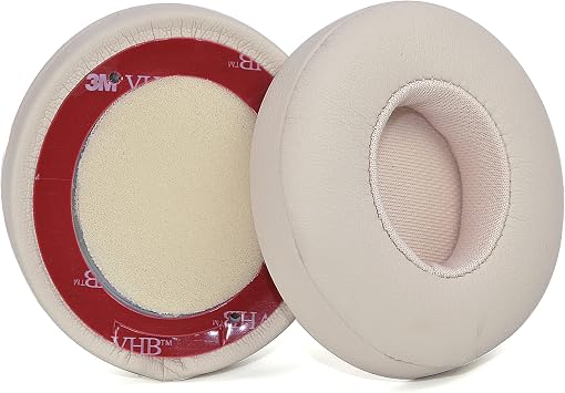 Solo3 Ear Pads Cushion for Beats Solo 2 & Solo 3 Wireless On-Ear Headphones Ear Cushion Memory Foam Earpads Soft Protein Leather Satin Gold