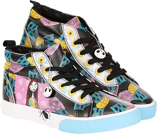 Zapatos Sally de Nightmare Before Christmas para adultos, con licencia oficial de Disney, tenis de patchwork para mujer