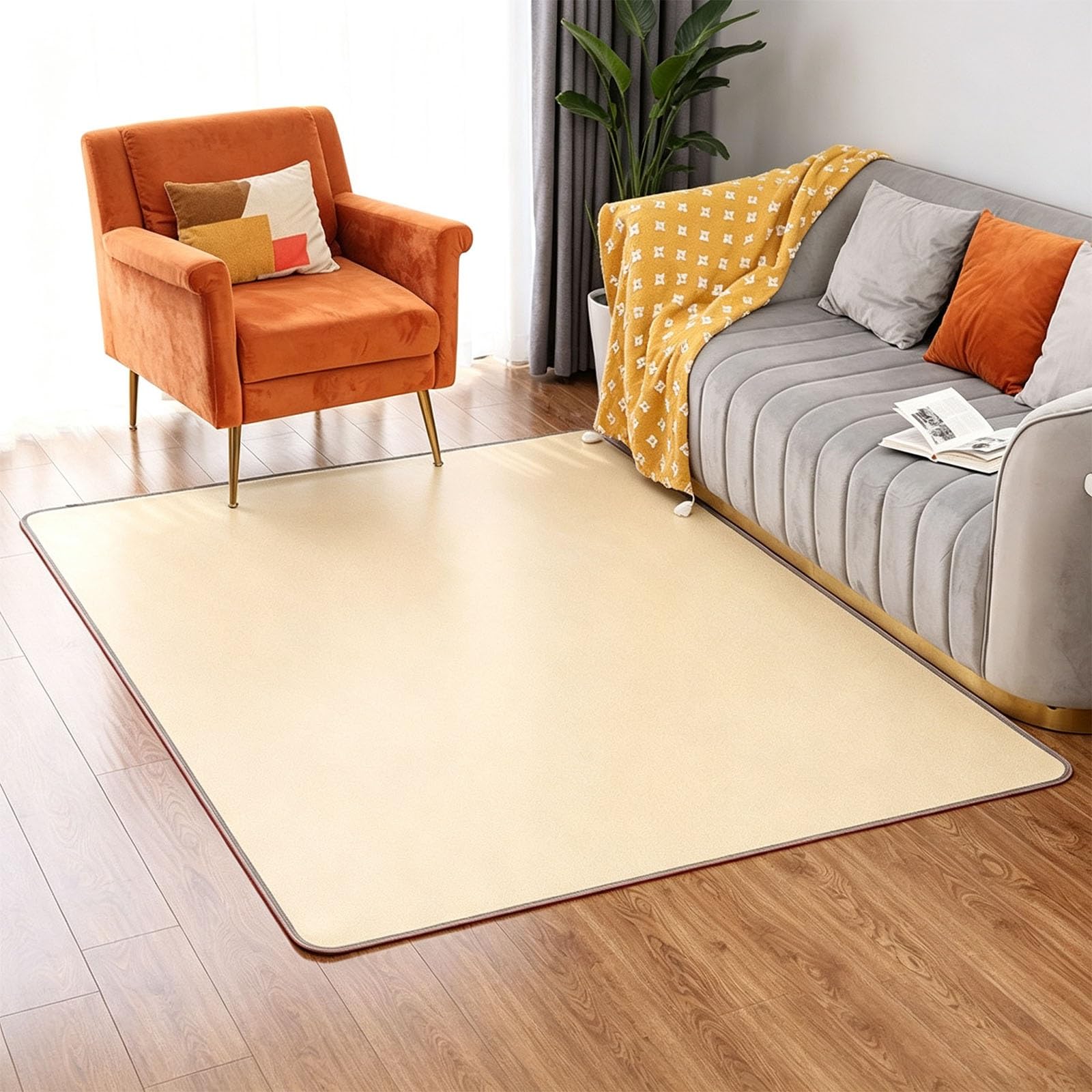 Tappeto riscaldante elettrico in grafene, | Cuscino Termico Elettrico Grande con temperatura regolabile e timer per casa, ufficio e camera da letto(A,50x60cm)