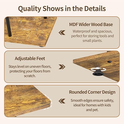 Miniatura 6 de LASZOLA Soporte Negro de Madera de 5 Niveles para Plantas de Interior para Macetas Más Grandes de Servicio Pesado, Estantes Verticales Resistentes
