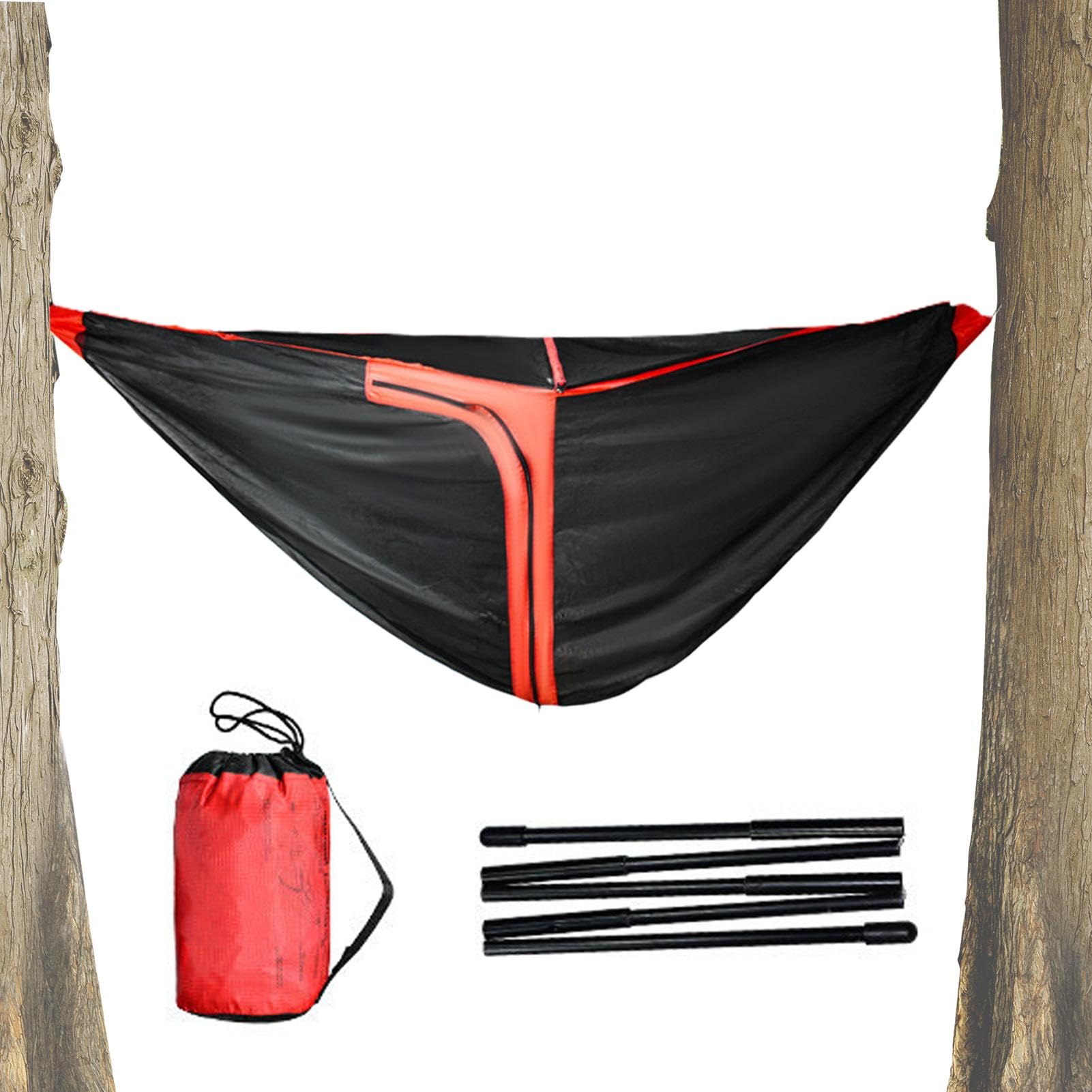 Hamac moustiquaire, complet avec sac étanche et cordon élastique