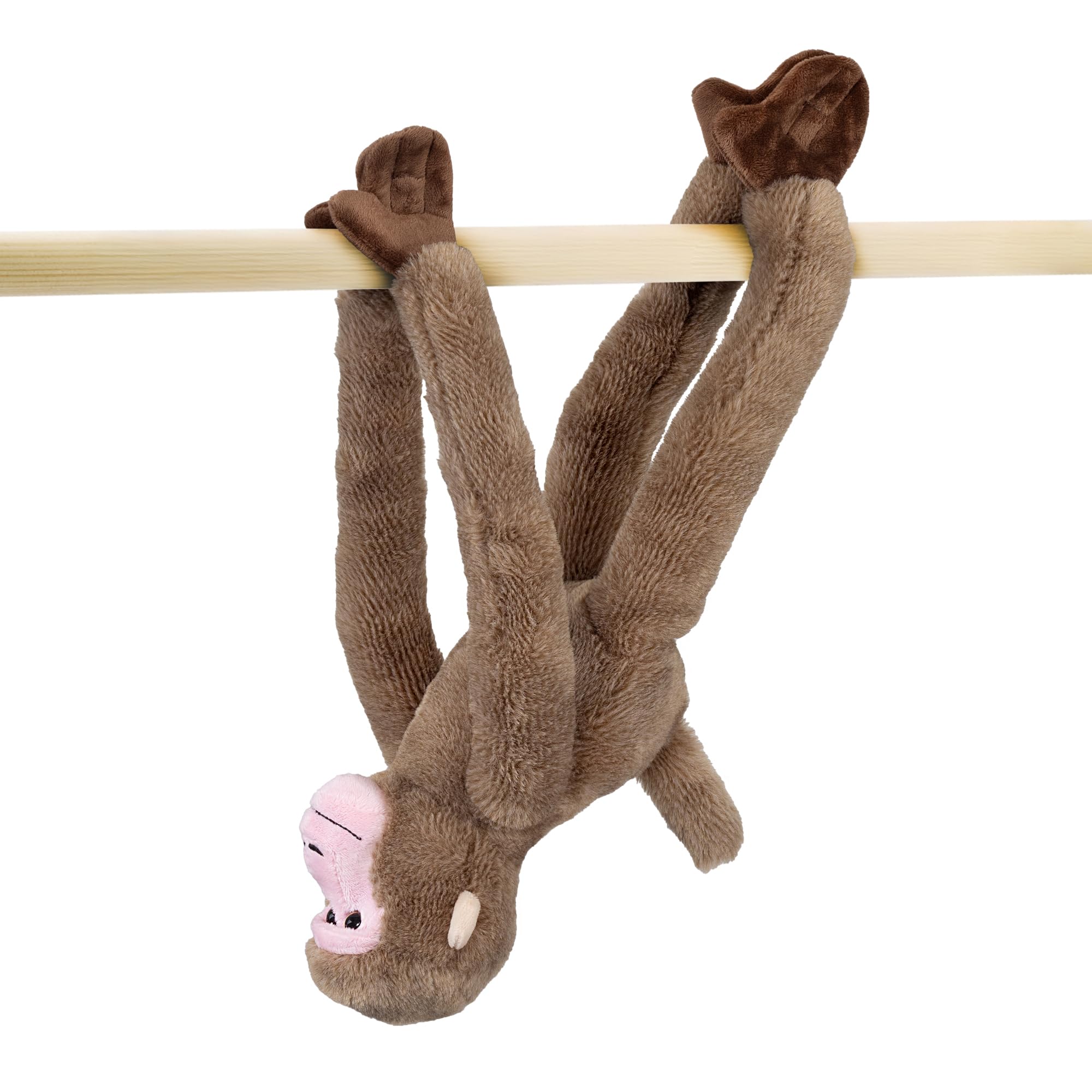 Zappi Co Hanging Japanese Snow Monkey Plush, 46cm Cuddly Macaque Soft Toy with Velcro Paws - Image 4