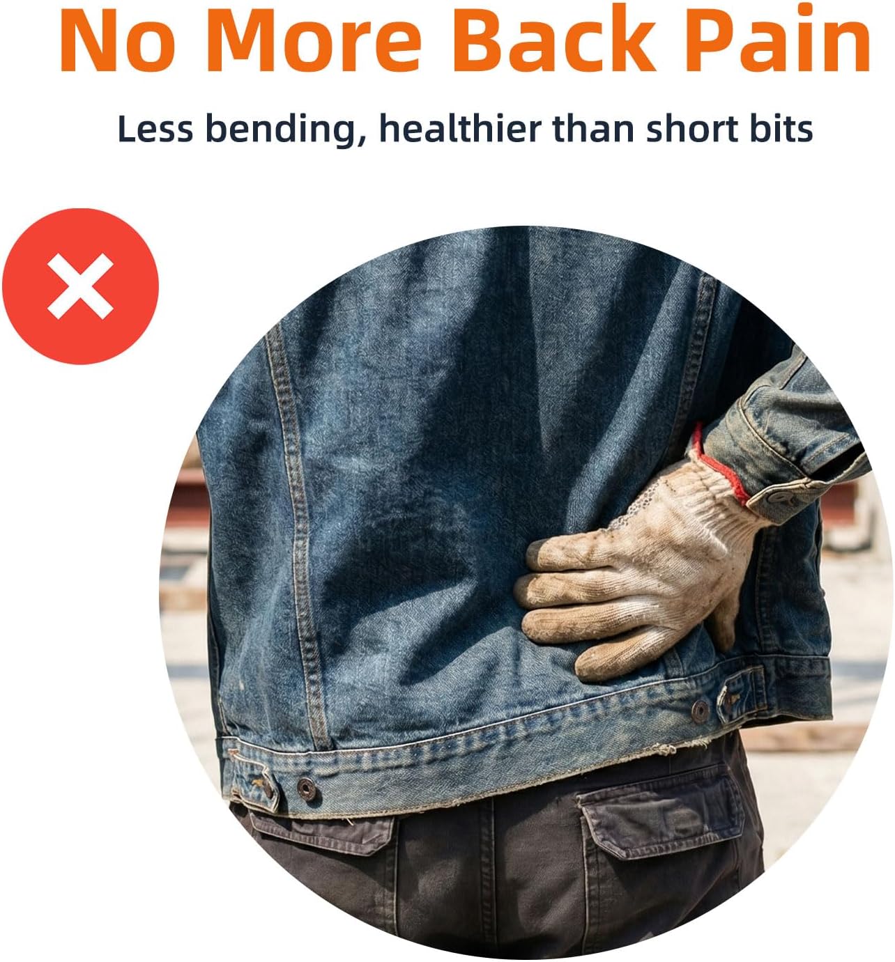 42Cr-Mo Air Hammer Bits 18''(450mm) Long 3-Piece Set, 3/4'' Air Chisel, 3/8'' Point Tip, 7/32'' Point Tip, 0.401" Shank, Air Hammer Attachments, HRC60, Rolled Rust-resistant Oil Treatment,Cold Chisel