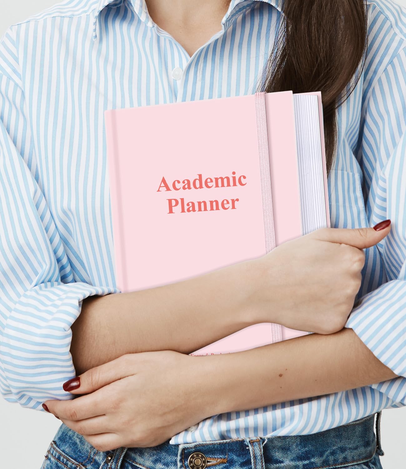 Agenda accademica 2025-2026 - Agenda settimanale non datata per studenti scolastici, liceali, universitari e infermieristici, 21,6 x 27,9 cm, rosa