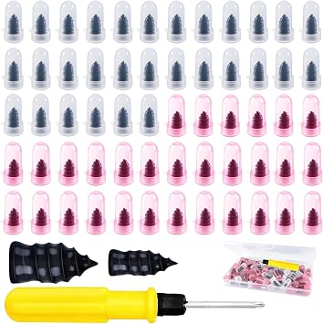 Tire Repair Rubber Nails Kit New Vacuum Tire Repair Rubber Nail, Tire Rubber Nails Tool, Fast Self-Service Tire Repair Tools for Car, Motorcycle, Bike, Truck 60 Pcs