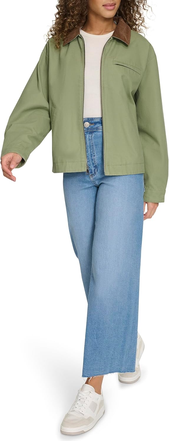 Levi's Women's Zip Up Utility Jacket With Collar - Image 2